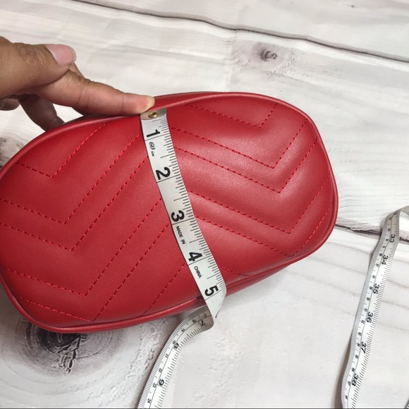 Red fanny pack Boston belt bag - Picture 7 of 8